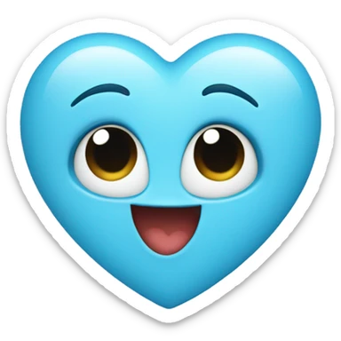 Baby Blue Heart Like the original Heart Apple Design sticker