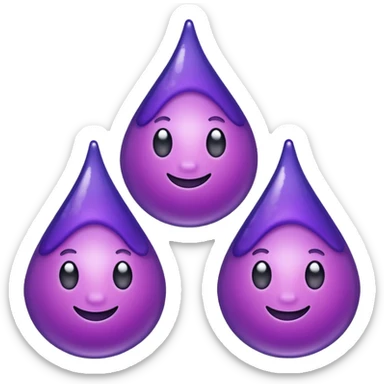 3 purple Drops with kool aids signature color, Juicy sticker