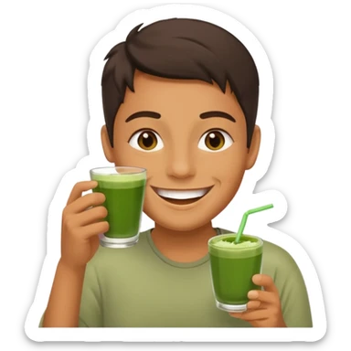 big smile with 67 and matcha sticker