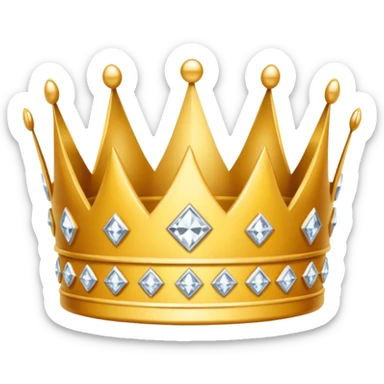 Princess crown with diamonds sticker