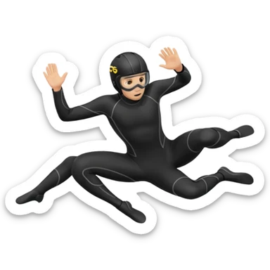 Kitermanc traje neopreno negro y casco negro, haciendo un down loop sticker