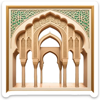 Alhambra Landmark Emoji – Highlighting its Moorish architecture and distinctive arches. sticker