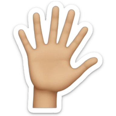 Hand say hi sticker