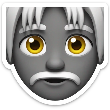 Perra gris con ojos grises sticker