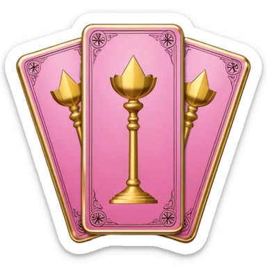 Pink Tarot cards sticker