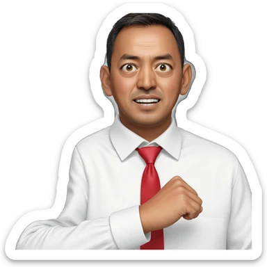 boy in white shirt portrait sticker