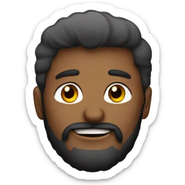 Féliciter mon équipe avec un personnage  avec un petite barbe de 3 jours sticker