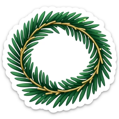 Holiday garland laying horizontally sticker