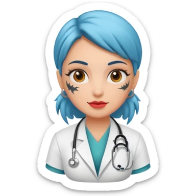 tattooed doctor girl sticker