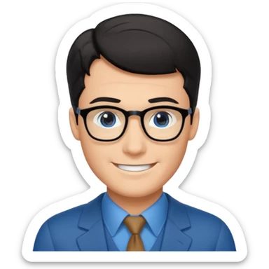 clark kent as in superman 2025 smilling sticker