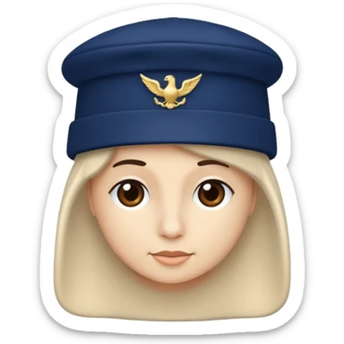 navy blue hat sticker