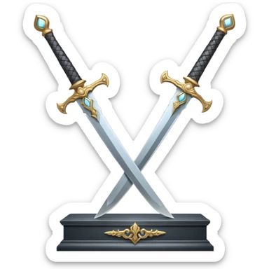 legendry sword on a showcase   sticker