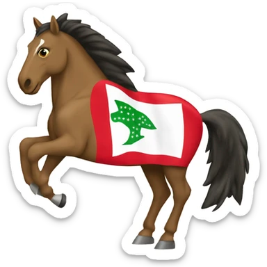 Tongan flag on a horse sticker