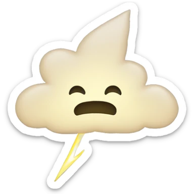 Lightning cloud sticker