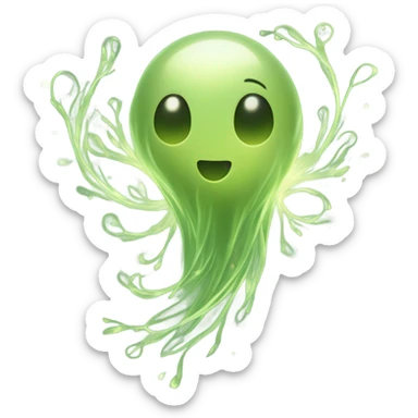 Olive green spirit wisp soul  sticker