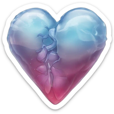 Realistic Heart ice sticker