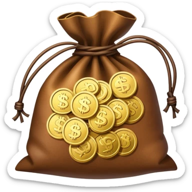 a bag of money sticker