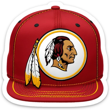 Washington Redskins hat sticker