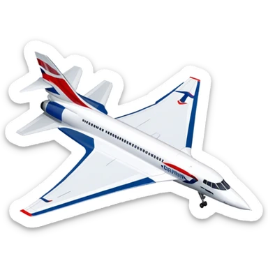 Concorde - British Airways (Model Year: 2020) (Iconic colour: White with blue and red) sticker