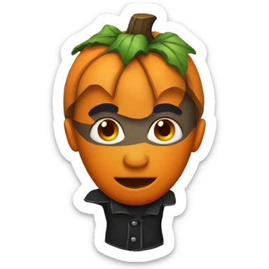 A Halloween pumpkin costume sticker