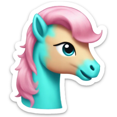 Pink and turquoise Ponyta  sticker