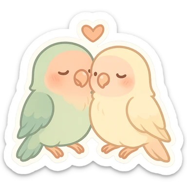 cute lovebirds pastel  sticker