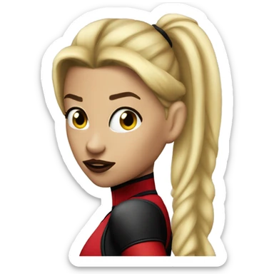 ponytail blond lady deadpool sticker