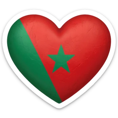 Herz mit Marokkanischen Flagge sticker