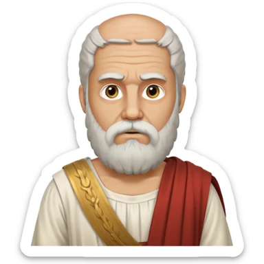 Filósofo griego con barba sticker