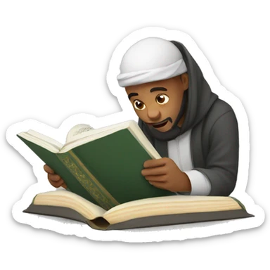 A man reading quran sticker