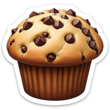 Gooey chocolate chip muffin sticker