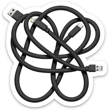 Tangled Cables sticker