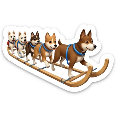 Dog sled sticker