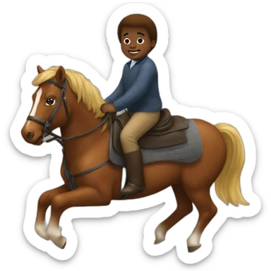 Gary Coleman riding a pony sticker