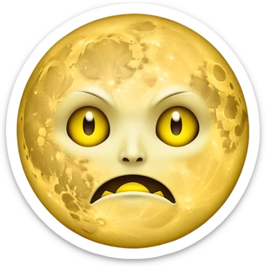 Creepy full moon sticker