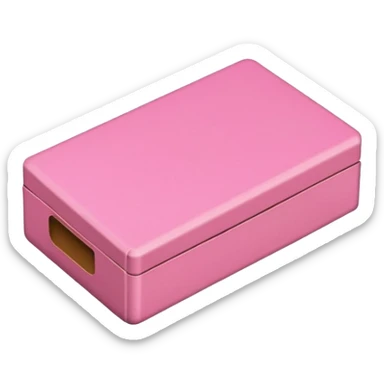 A pink matchbox sticker