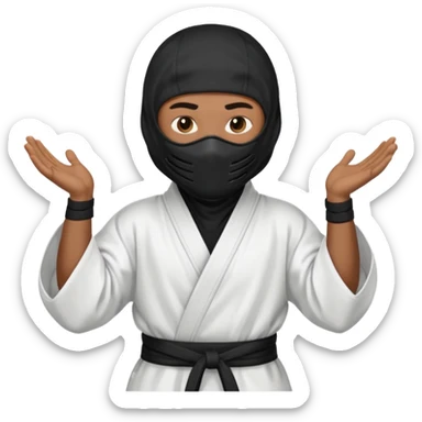All white ninja robe and light brown skin color sticker