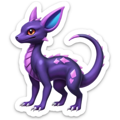 Shiny Salandit-Umbreon-Noivern-Noibat-Hybrid (Full body) sticker