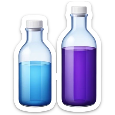 Purple bottle with a white lid and a blue bottle sticker