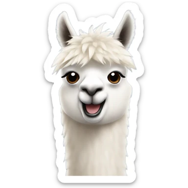 Alpaca with a shark fin  sticker