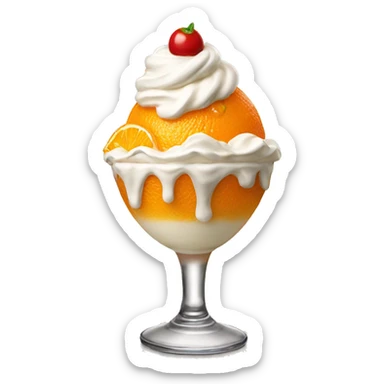 orange créme sundae sticker