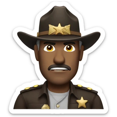 Menacing sheriff rick  sticker