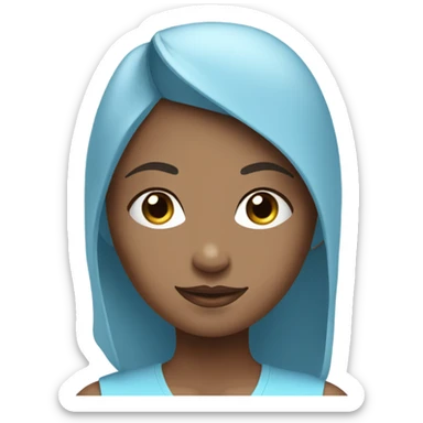 Yoga girl with sky blue outfit sticker