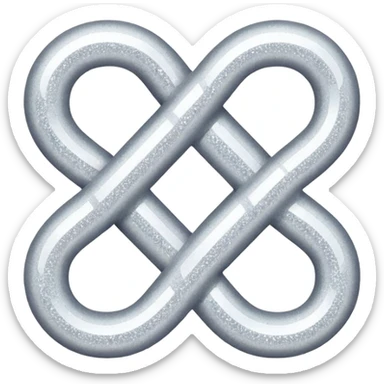 Glitter White Infinite sticker