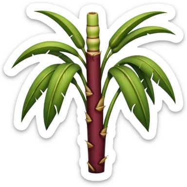 In sugarcane convert the green colour stem part into dark maroon colour sticker