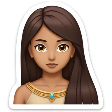 Morena do cabelo liso acima do ombro sticker