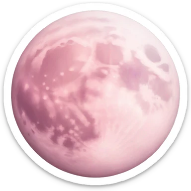 pastel pink moon sticker