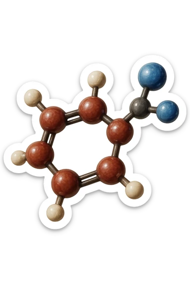 particella anatomica di catecolamina fluttua in aria iperrealistica sticker