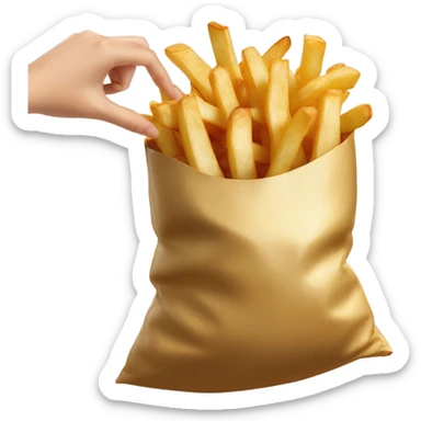 Putting the fries in the bag sticker