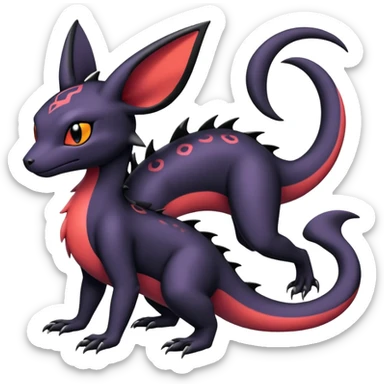 Salandit-Umbreon-Noibat (Full body) sticker